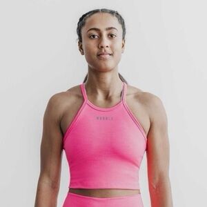NOBULL Halter Crop Tank (Neon Ribbed)